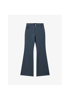 Womens Joseph Bond Flared-Leg Mid-Rise Stretch-Woven Trousers