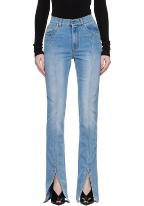 Mugler Blue Stretch Denim Jeans
