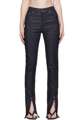 Mugler Indigo Paneled Jeans