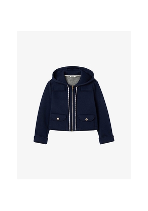 Womens Sandro Hooded Side-Pocket Woven Jacket
