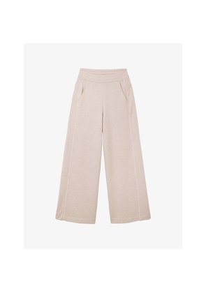 Womens The White Company Ultimate Wide-Leg Cotton-Jersey Jogging Bottoms