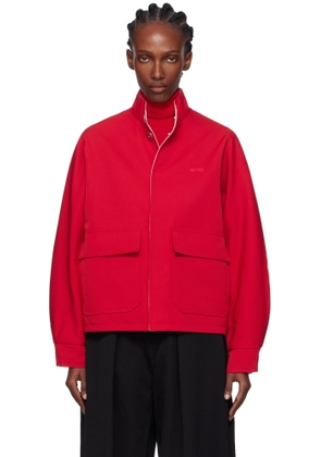 AO YES Red & White Padded Reversible Jacket