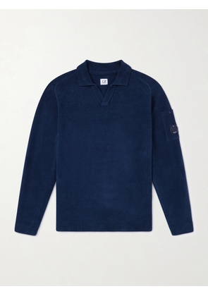 C.P. Company - Cotton-Chenille Polo Sweater - Men - Blue - XS