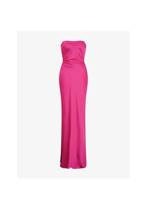 Womens Omnes Amdra Strapless Satin Maxi Dress
