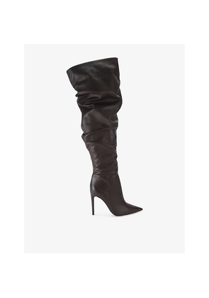 Womens Carvela Eterno Slouch Leather Heeled Over-The-Knee Boots