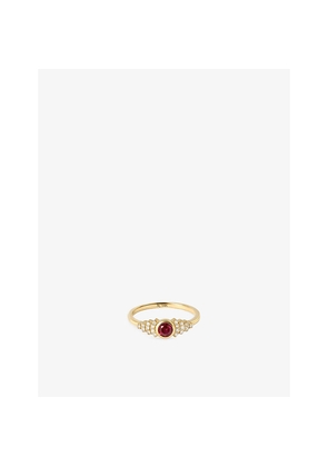 Womens Astley Clarke Icon 14ct Yellow-Gold, Ruby and Lab-Grown Diamond Ring