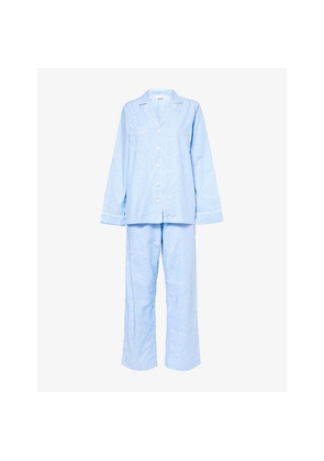 Womens Derek Rose Paris Jacquard Cotton Pyjama Set