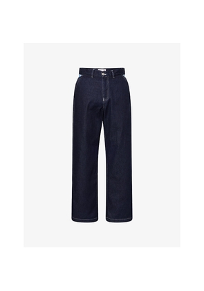 Mens Thames John Straight-Leg Indigo Denim Jeans