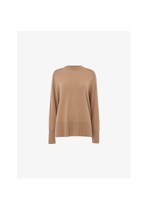 Womens Whistles Seam-Detail Relaxed-Fit Cashmere Jumper