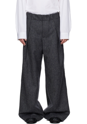 Dries Van Noten Navy Wool Trousers