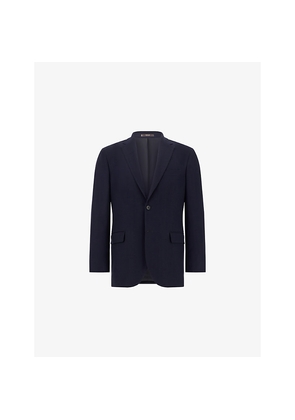 Mens Boggi Milano Herringbone Single-Breasted Stretch-Wool Jacket