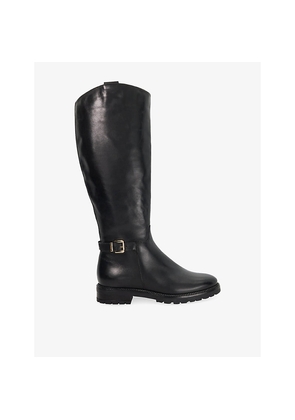 Womens Dune Tabbey Leather Knee-High Boots