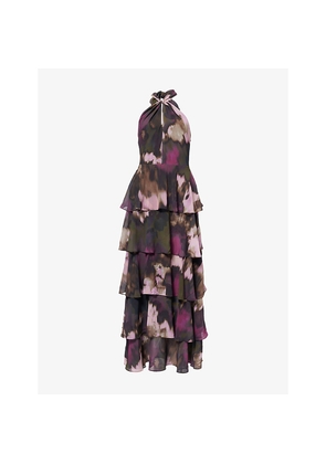 Womens Pretty Lavish Hester Ruffled Woven Maxi Dress
