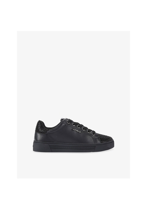 Womens Carvela Daze Embellished Faux-Leather Trainers