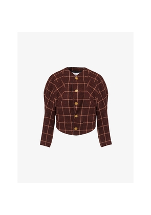 Mens Vivienne Westwood Pourpoint Checked Wool Jacket