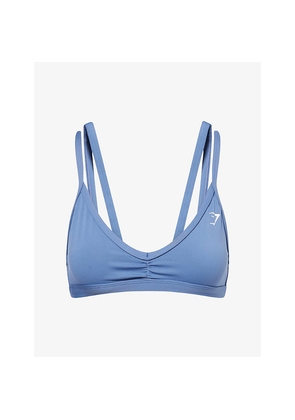 Womens Gymshark Minimal Triangle-Cup Jersey Sports Bra