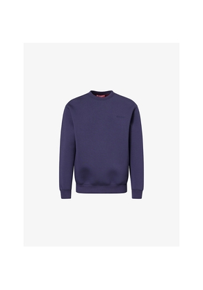 Mens Gucci Embroidered-Logo Long-Sleeve Stretch-Jersey Sweatshirt