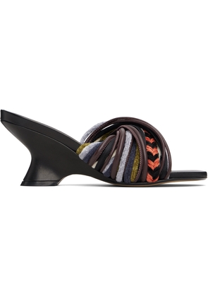 Dries Van Noten Multicolor Open-Toe Leather Mule Heeled Sandals