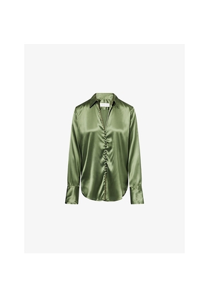 Womens Dries Van Noten Celinas Long-Sleeve Silk Shirt