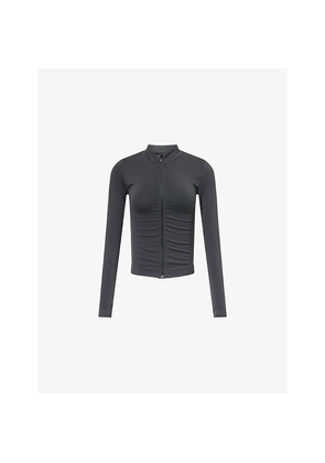 Womens We Are Tala Sculpt Seamless Longline Stretch-Woven Jacket