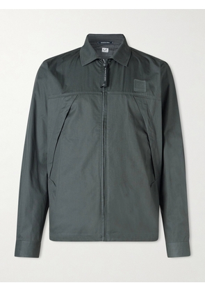 C.P. Company - Metropolis Series Logo-Appliquéd Cotton-Gabardine Overshirt - Men - Gray - S