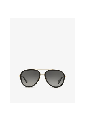 Womens Gucci Gg0062S Pilot-Frame Sunglasses