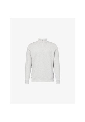 Mens Arne Half-Zip Relaxed-Fit Cotton-Jersey Top