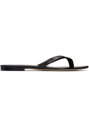 The Row Black Sacha Flip-Flops