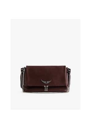 Womens Zadig&Voltaire Rocky II Wing-Embellished Leather Cross-Body Bag