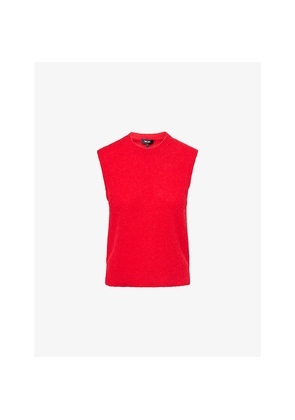 Womens Me And Em Responsible Round-Neck Stretch-Wool Blend Vest