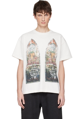 Who Decides War White Faded Jersey T-shirt