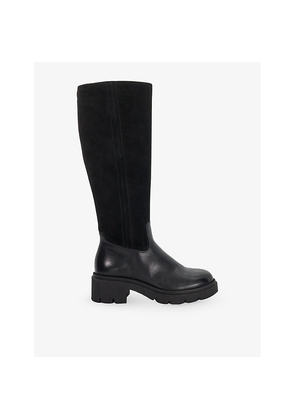 Womens Dune Tallon Leather and Suede Knee-High Boots