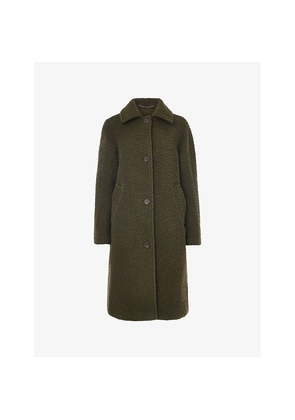 Womens Whistles Romy Bouclé-Texture Wool Coat