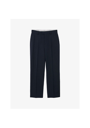 Mens Sandro Regular-Fit Wide-Leg Wool Trousers