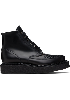 George Cox Black Skipton Eyelet Boots