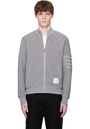 Thom Browne Gray Reverse Loopback 4-Bar Jacket