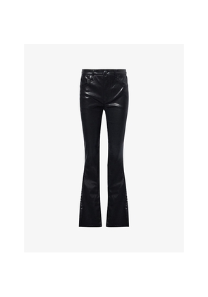 Womens Rag & Bone Dahlia Flexi Flared Coated-Denim Trousers