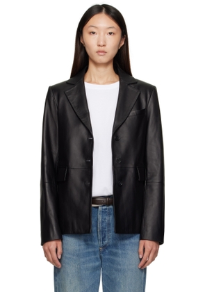 Loulou de Saison Black Aldo Leather Jacket