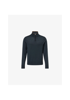 Mens PS by Paul Smith Long-Sleeve Half-Zip Merin-Wool Jumper