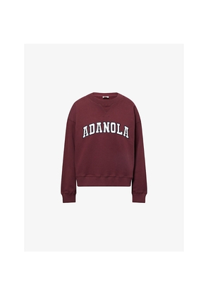 Womens Adanola Varsity Loose-Fit Cotton-Blend Sweatshirt