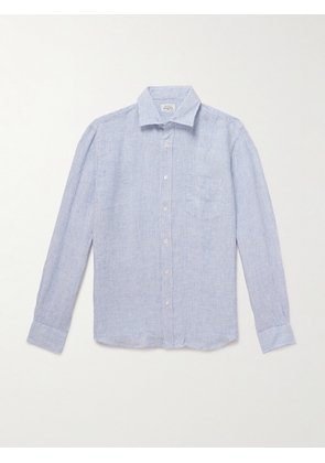 Hartford - Paul Striped Linen Shirt - Men - Blue - S