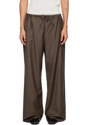 Loulou de Saison Brown Cove LDS Elastic Waisted Trousers