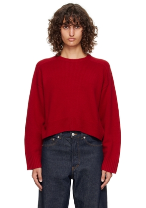 Loulou de Saison Red Bruzzi LDS Boxy Cashmere Sweater