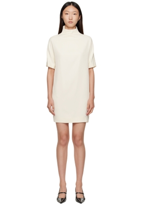 Loulou de Saison Off-White Elton Short Sleeves Minidress