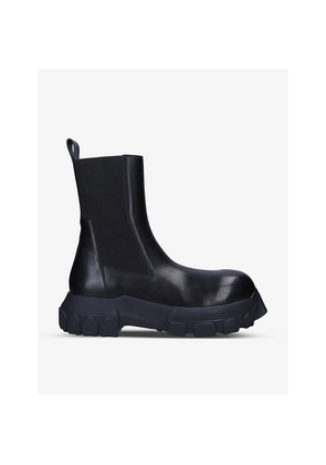 Mens Rick Owens Lug-Sole Leather Ankle Boots