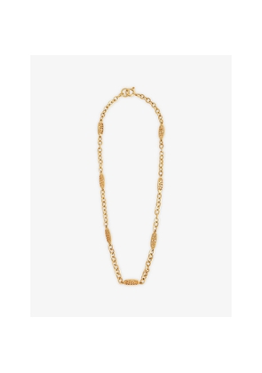 Womens Reselfridges Pre-Loved Chanel Cc-Logo Gold-Plated Metal Chain Necklace