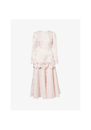 Womens Sister Jane Gloss Floral Jacquard Midi Dress