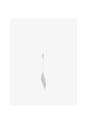 Mens Tateossian Fern Leaf Palladium-Plated Lapel Pin