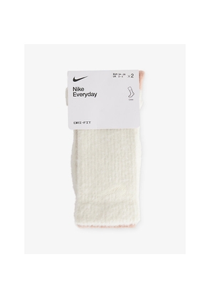 Womens Nike Everyday Crew Pack Of Two Stretch-Woven Blend Socks