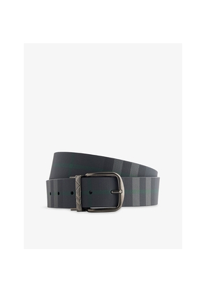 Mens Burberry Reversible Checked Leather Belt